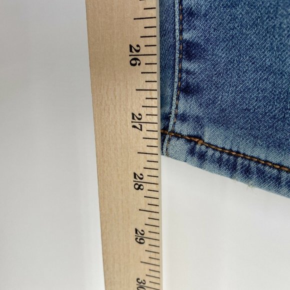 American Eagle Hi-Rise Jegging Jeans Womens Size 2 Stretch Distressed Denim Blue - Picture 11 of 12